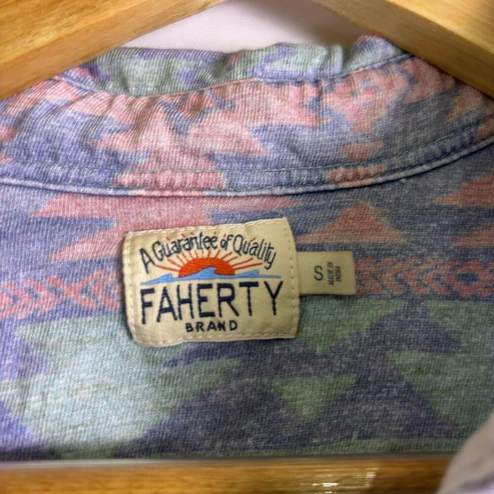Faherty Short-Sleeve Aztec Button-Down - Picture 2 of 3